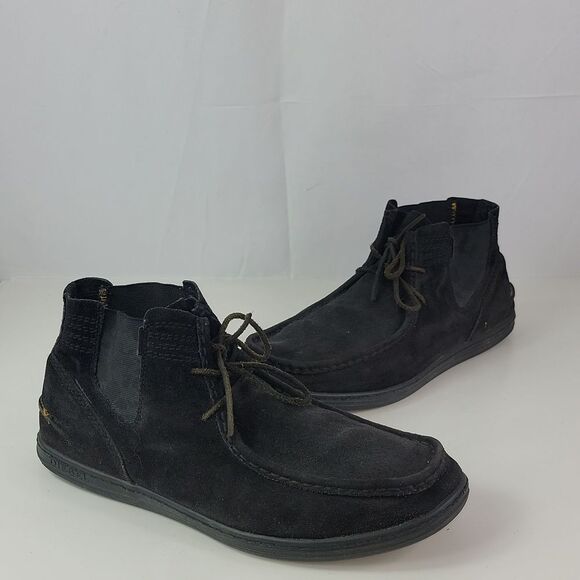 Diesel Bellow Black Suede Lace Up Chukka Men's Boots - Picture 3 of 15